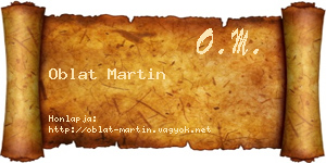 Oblat Martin névjegykártya